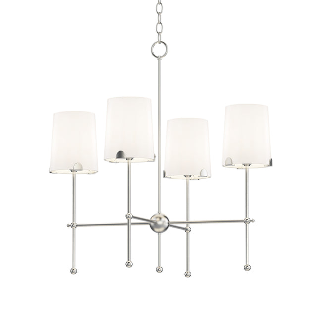 32364WTSN - 4 Light Huntington 26" Chandelier - Satin Nickel