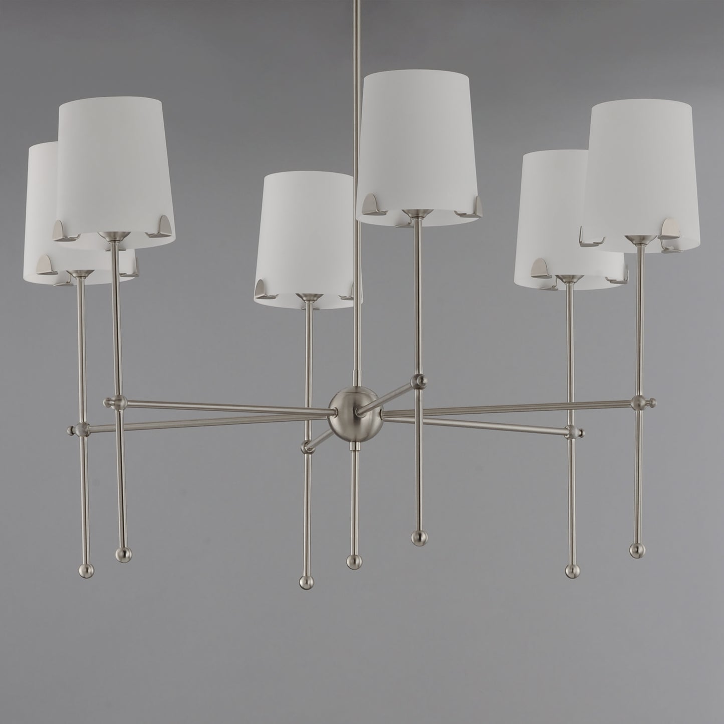 32366WTSN - 6 Light Huntington 34" Chandelier - Satin Nickel