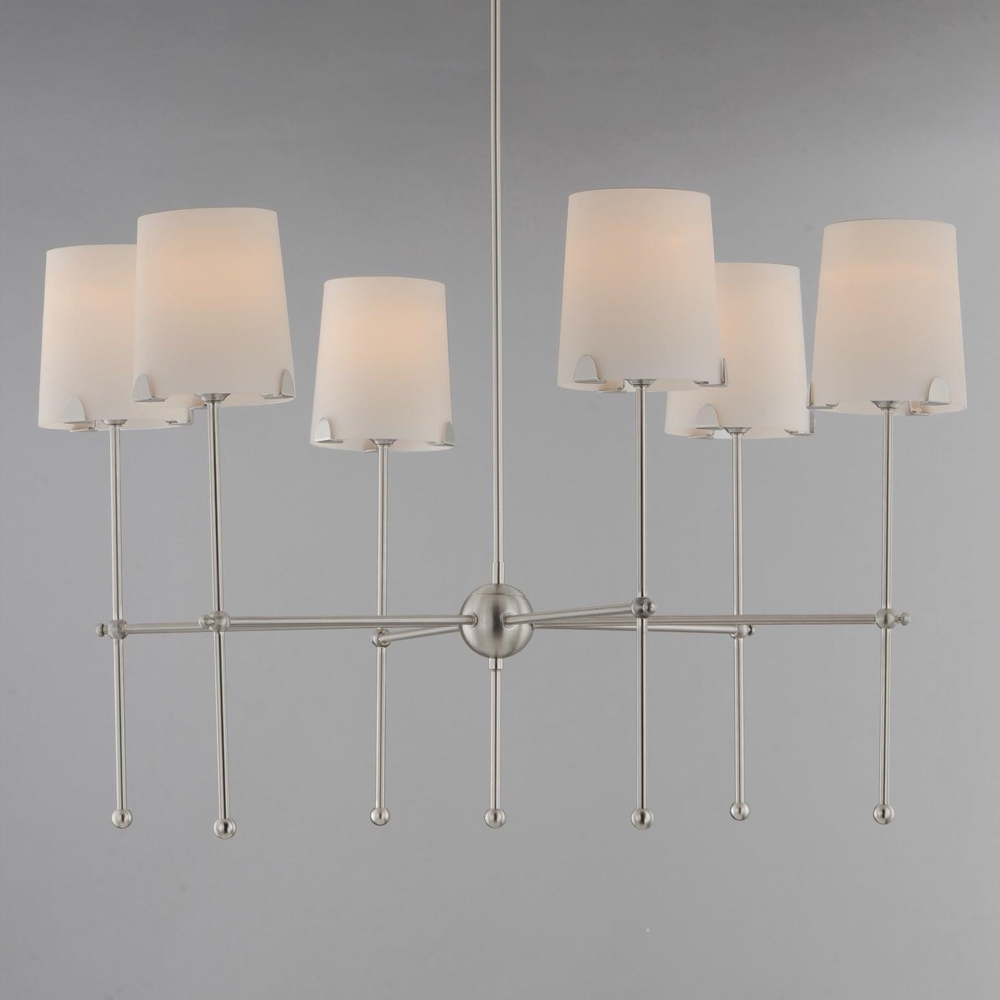 32366WTSN - 6 Light Huntington 34" Chandelier - Satin Nickel