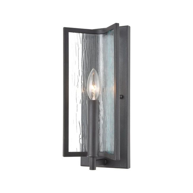 ELK Lighting 32420/1 - Inversion 6" Wide 1-Light Sconce in Charcoal with Textured Clear Glass