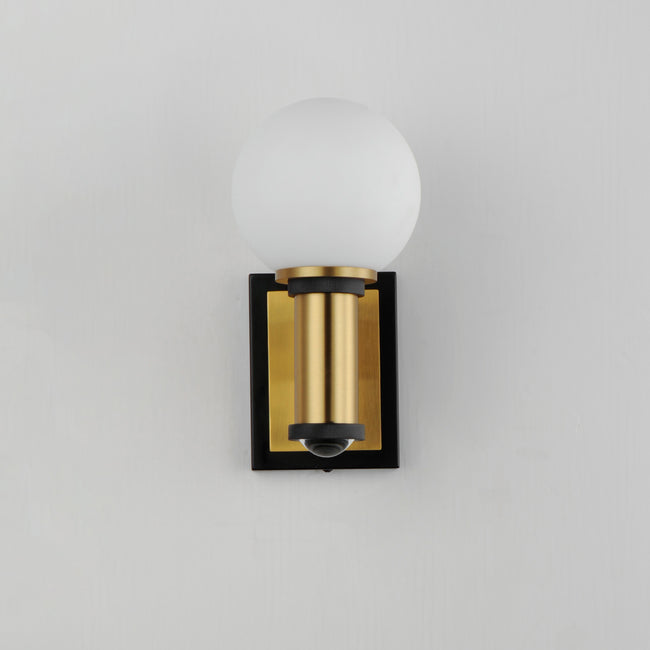32482SWBKNAB - 2 Light San Simeon 6" Wall Sconce - Black / Natural Aged Brass