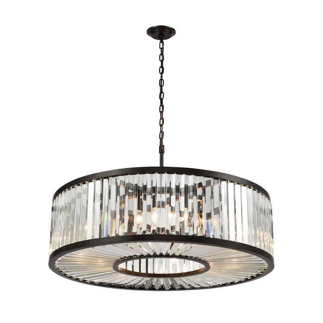 ELK Lighting 33068/11 - Palacial 35" Wide 11-Light Chandelier in Oil Rubbed Bronze with Clear Crysta