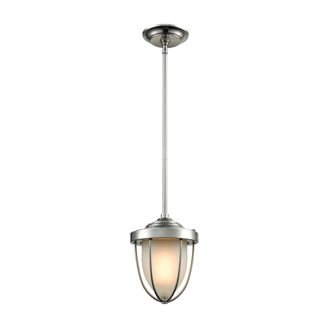 ELK Lighting 33110/1 - Sturgis 7" Wide 1-Light Mini Pendant in Satin Nickel with Frosted Blown Glass