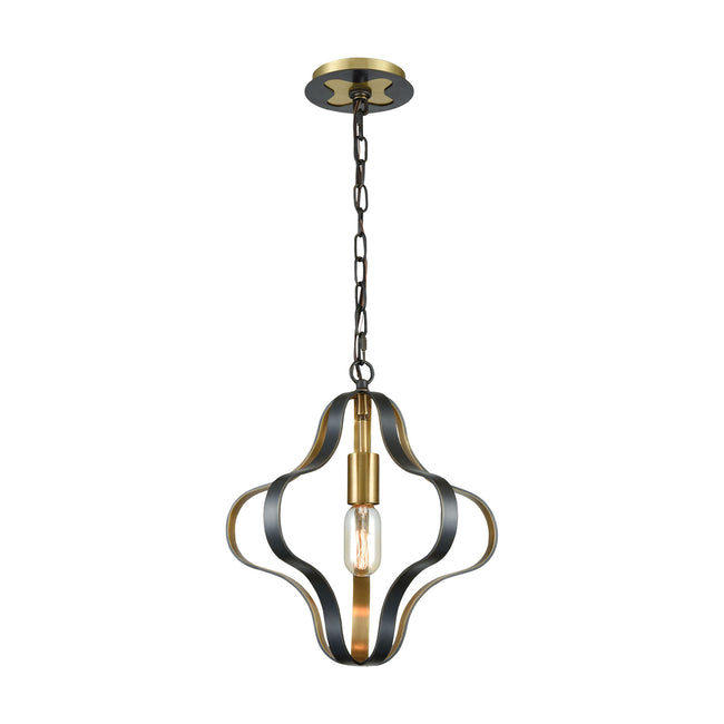 ELK Lighting 33163/1 - Janis 14" Wide 1-Light Pendant in Aged Bronze and Aged Brass