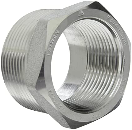 3414D-0804 - 1/2" x 1/4" Threaded Hex Head Bushing, 304/304L Stainless Steel