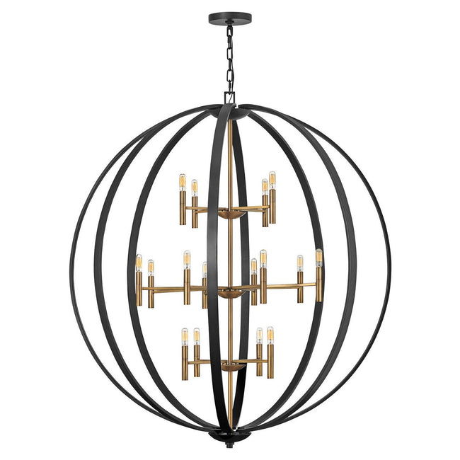 Hinkley 3465SB - Euclid Extra Large Orb 52" Wide 16 Light Chandelier in Spanish Bronze