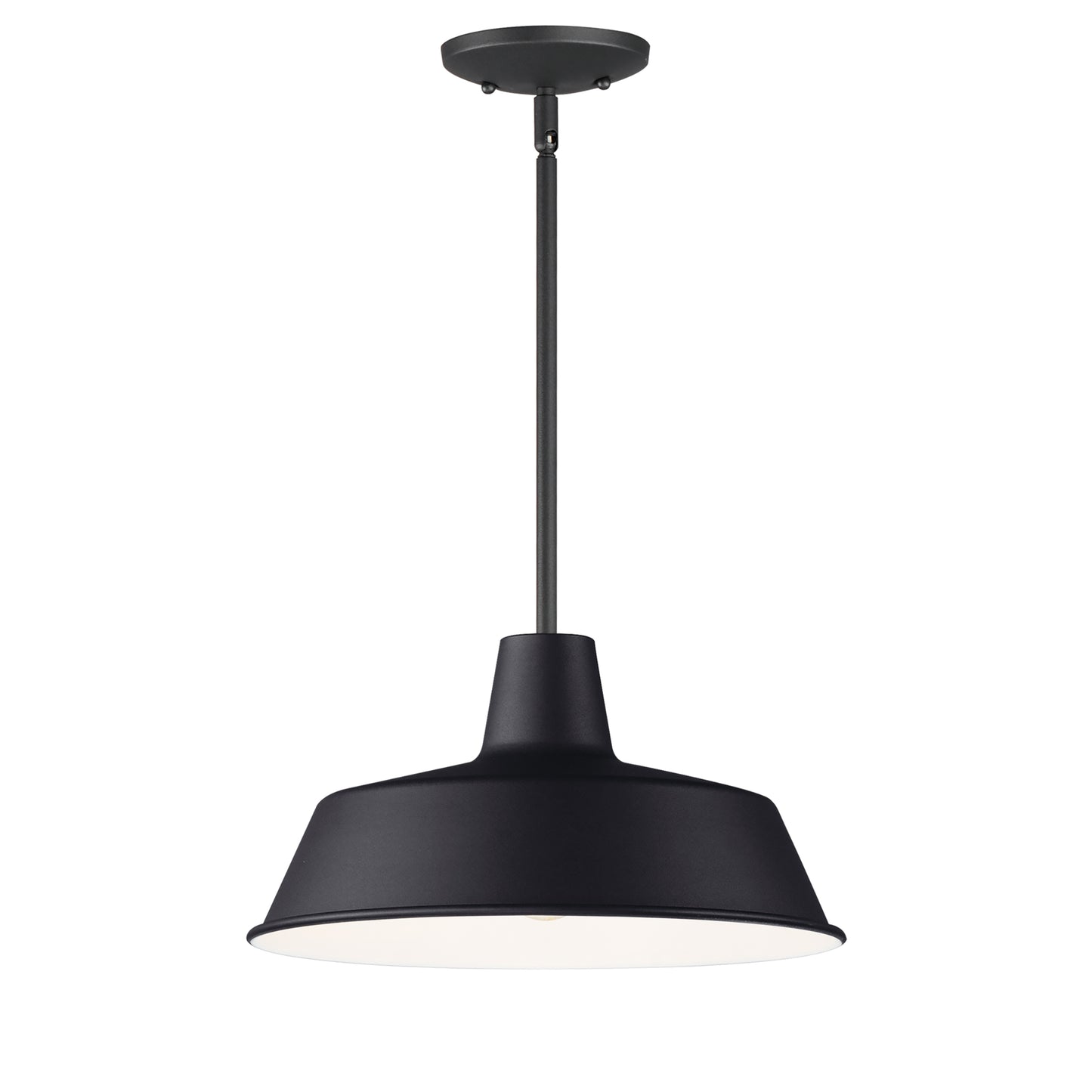 35019BK - 1 Light Pier M 14" Pendant - Black