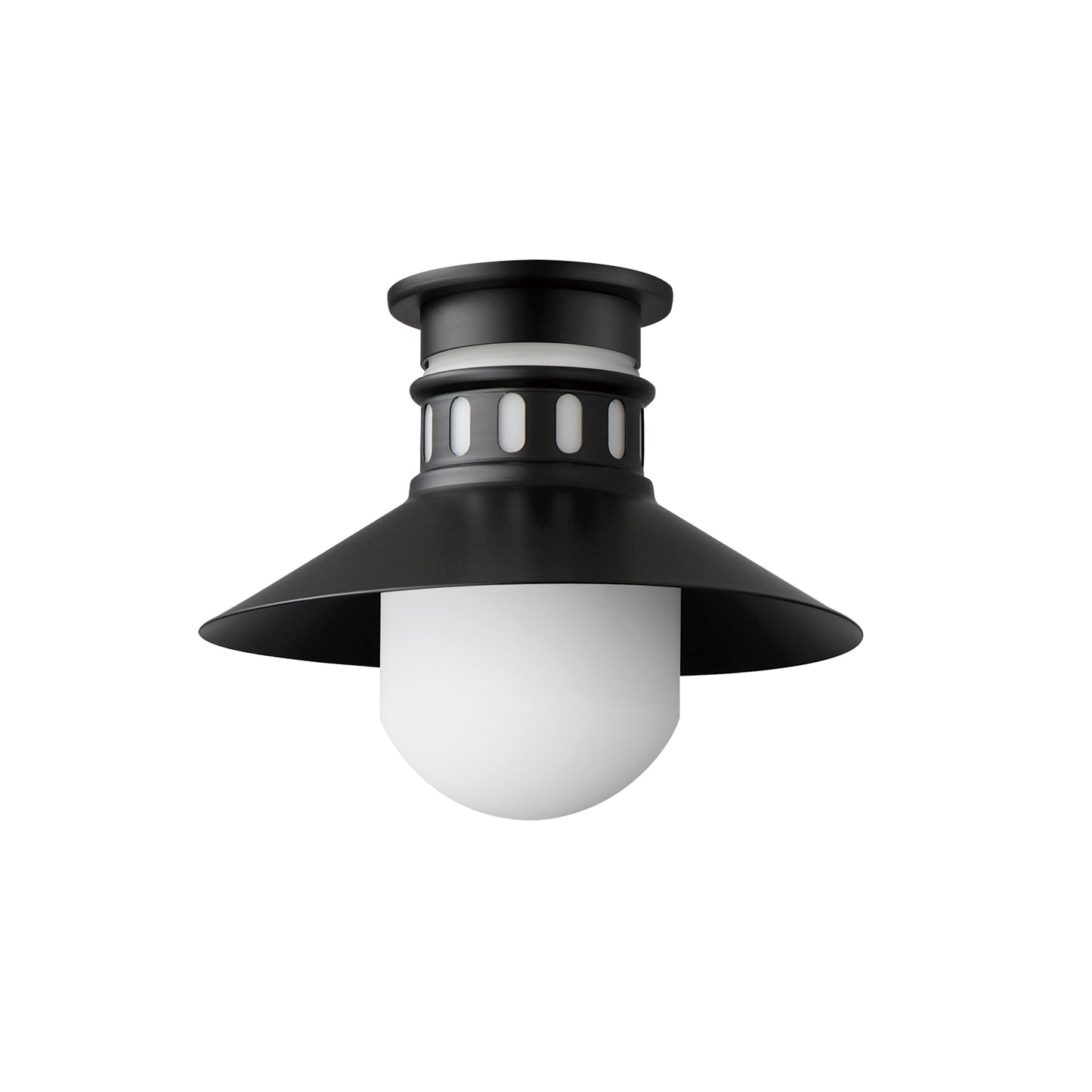 35120SWBK - Admiralty 12" Flush Mount Ceiling Light - Black