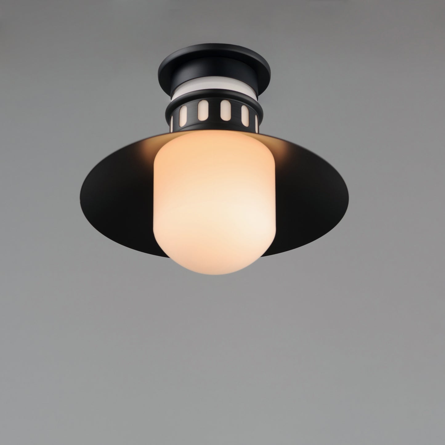 35120SWBK - Admiralty 12" Flush Mount Ceiling Light - Black