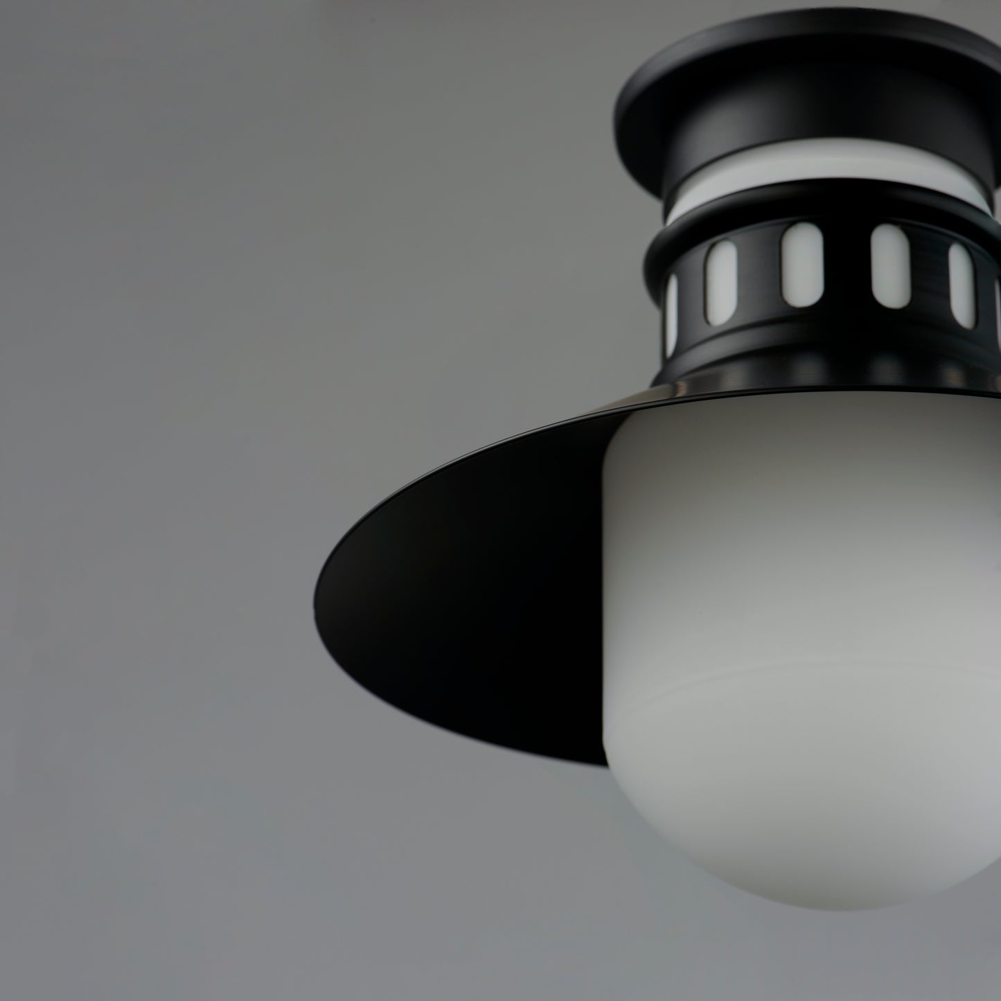 35120SWBK - Admiralty 12" Flush Mount Ceiling Light - Black