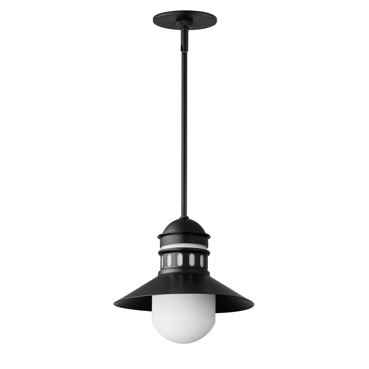 35121SWBK - 1 Light Admiralty 12" Pendant - Black