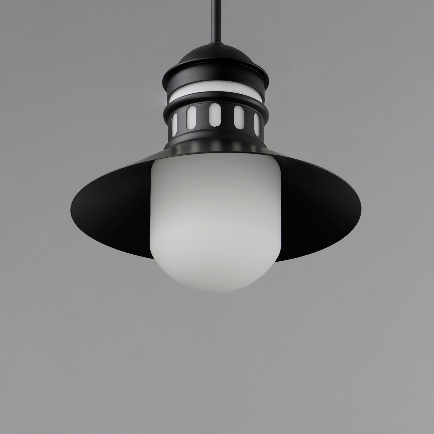 35121SWBK - 1 Light Admiralty 12" Pendant - Black