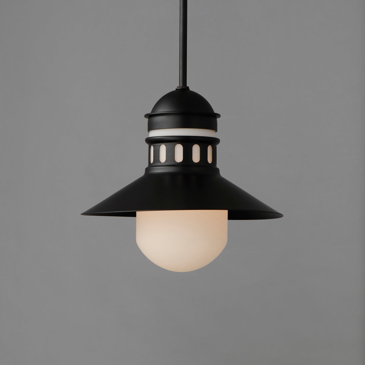 35121SWBK - 1 Light Admiralty 12" Pendant - Black