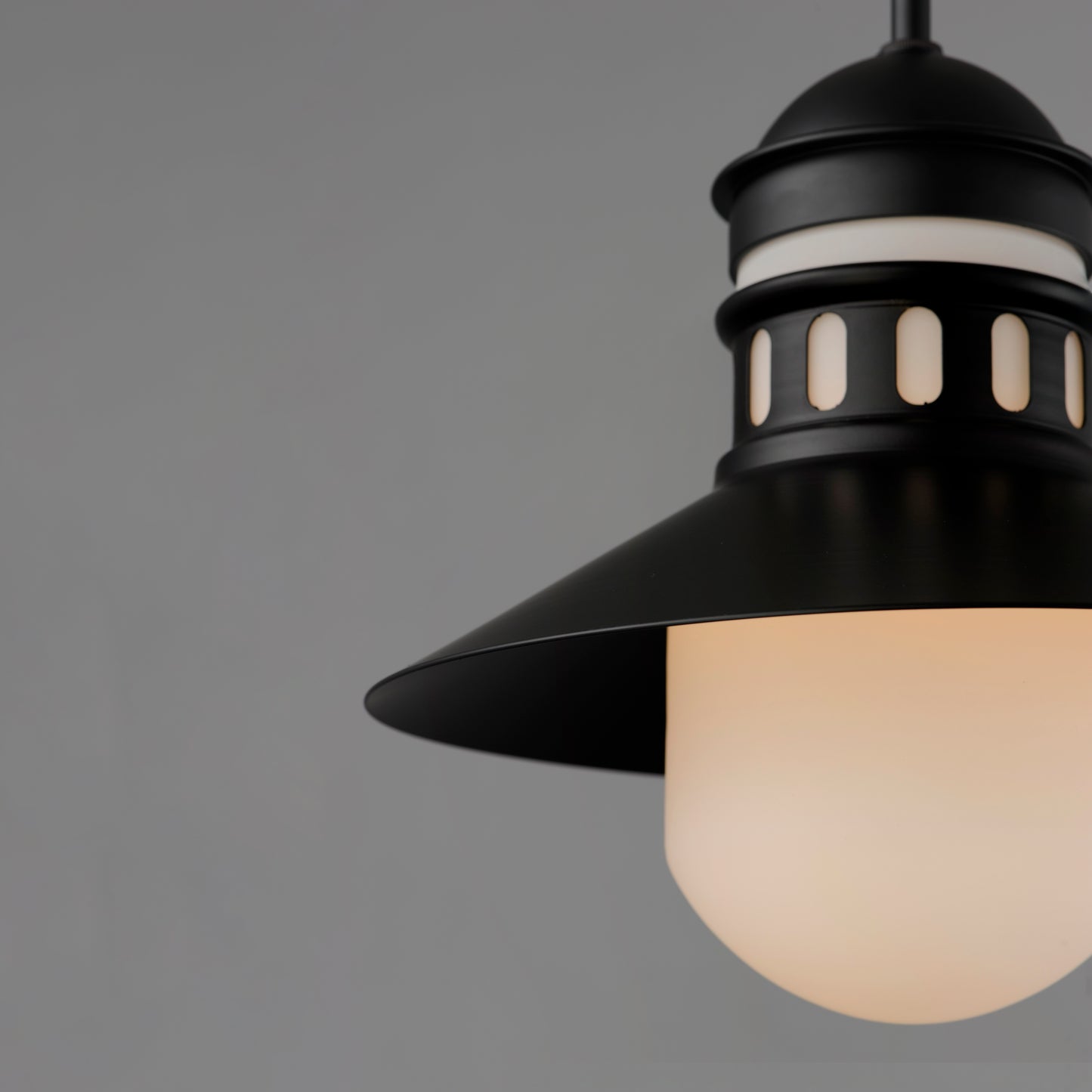 35121SWBK - 1 Light Admiralty 12" Pendant - Black