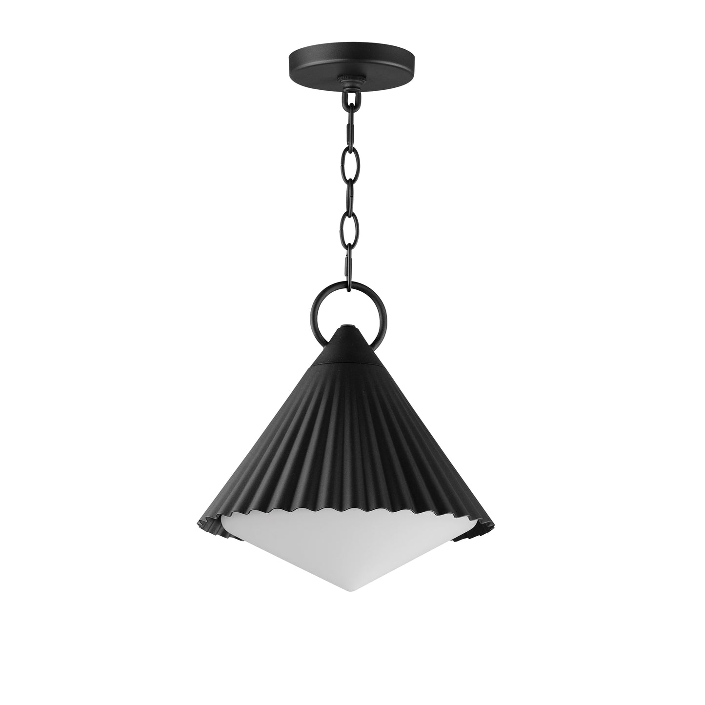 35131WTBK - 1 Light Odette 12" Pendant - Black