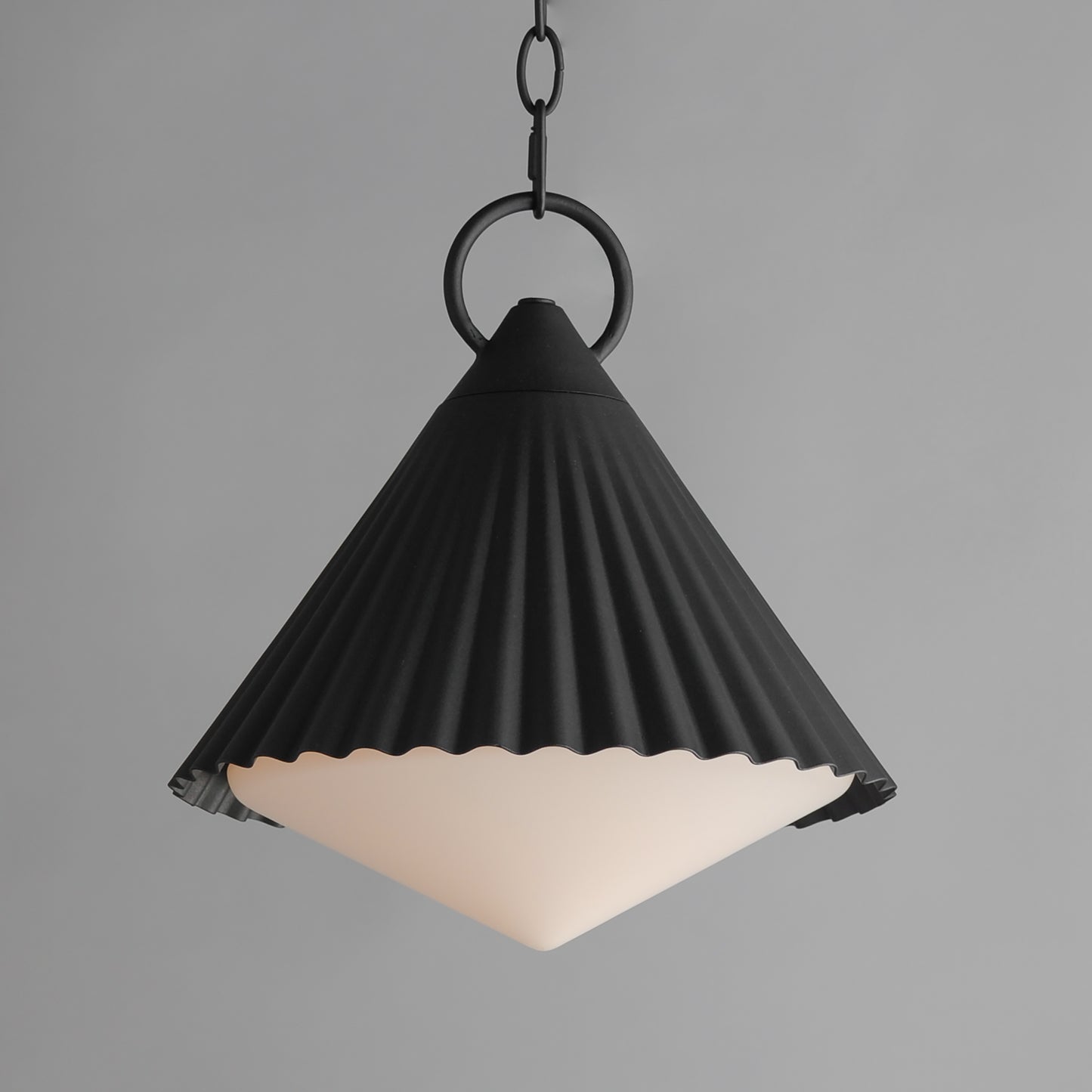 35131WTBK - 1 Light Odette 12" Pendant - Black