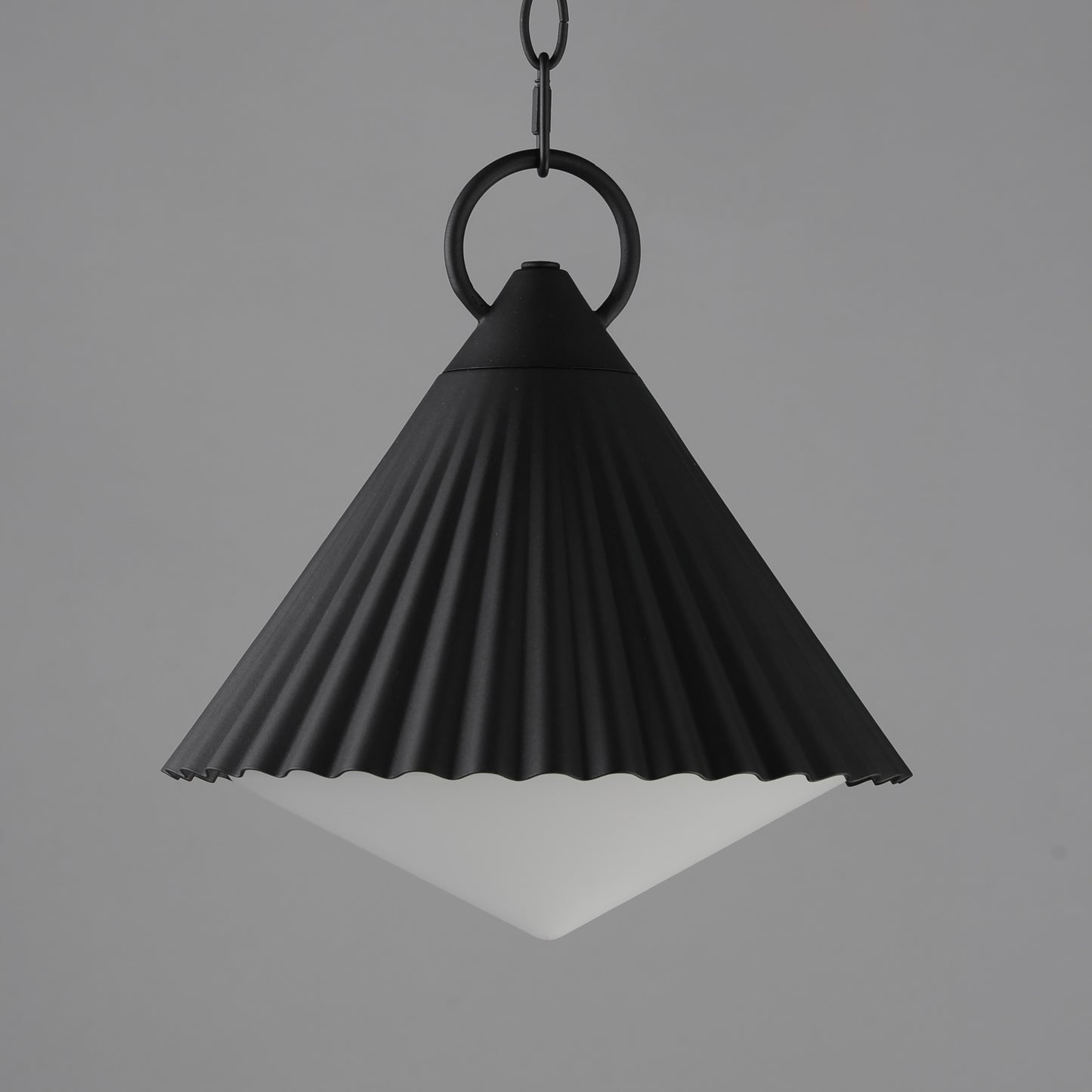 35131WTBK - 1 Light Odette 12" Pendant - Black