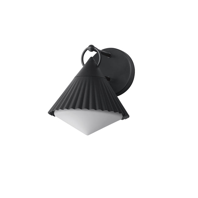 35132WTBK - Odette 9.5" Outdoor Wall Sconce - Black