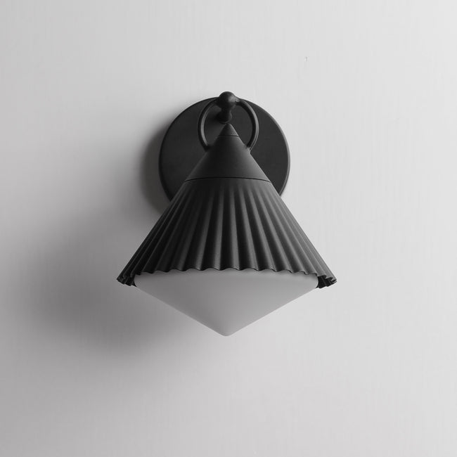 35132WTBK - Odette 9.5" Outdoor Wall Sconce - Black