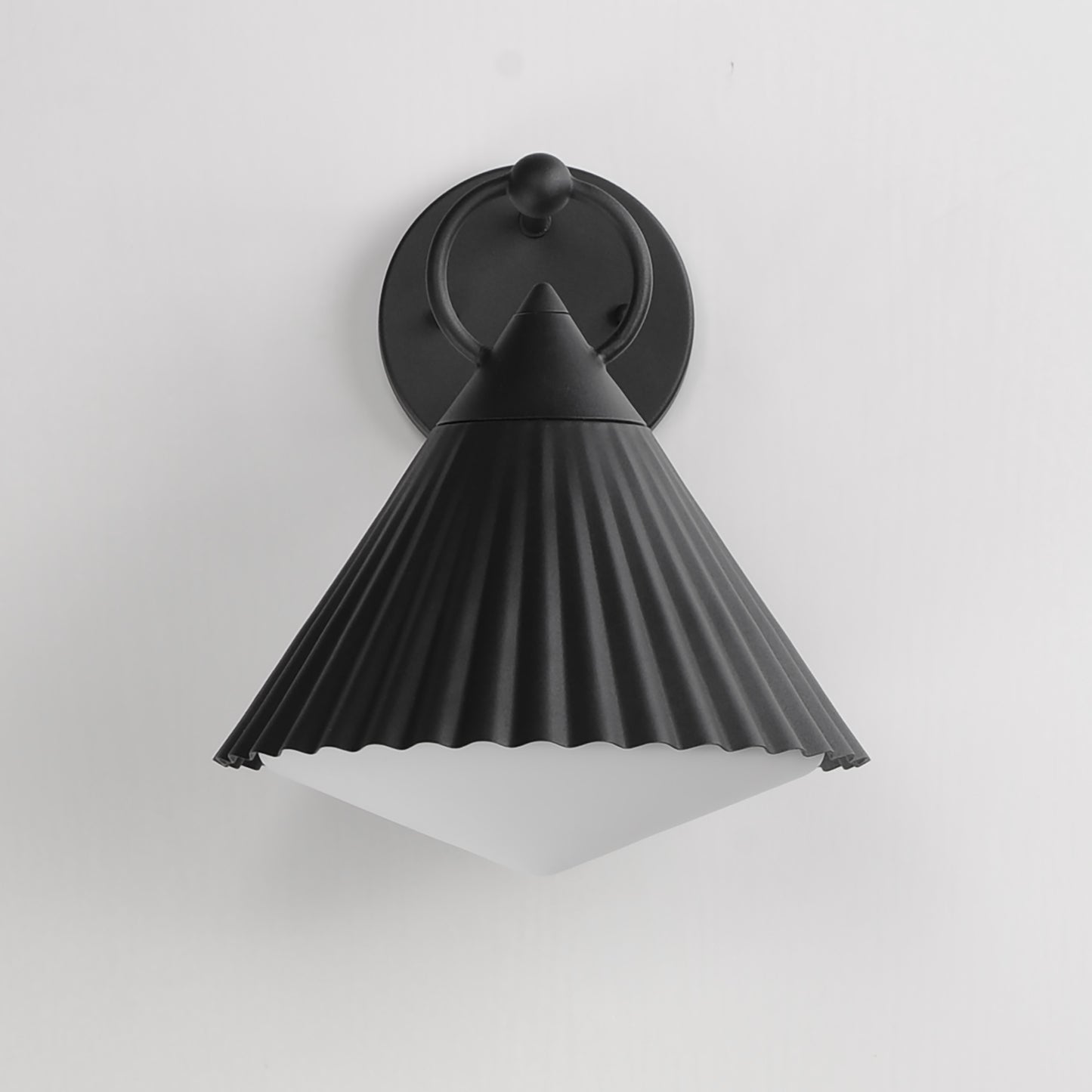 35134WTBK - Odette 12" Outdoor Wall Sconce - Black