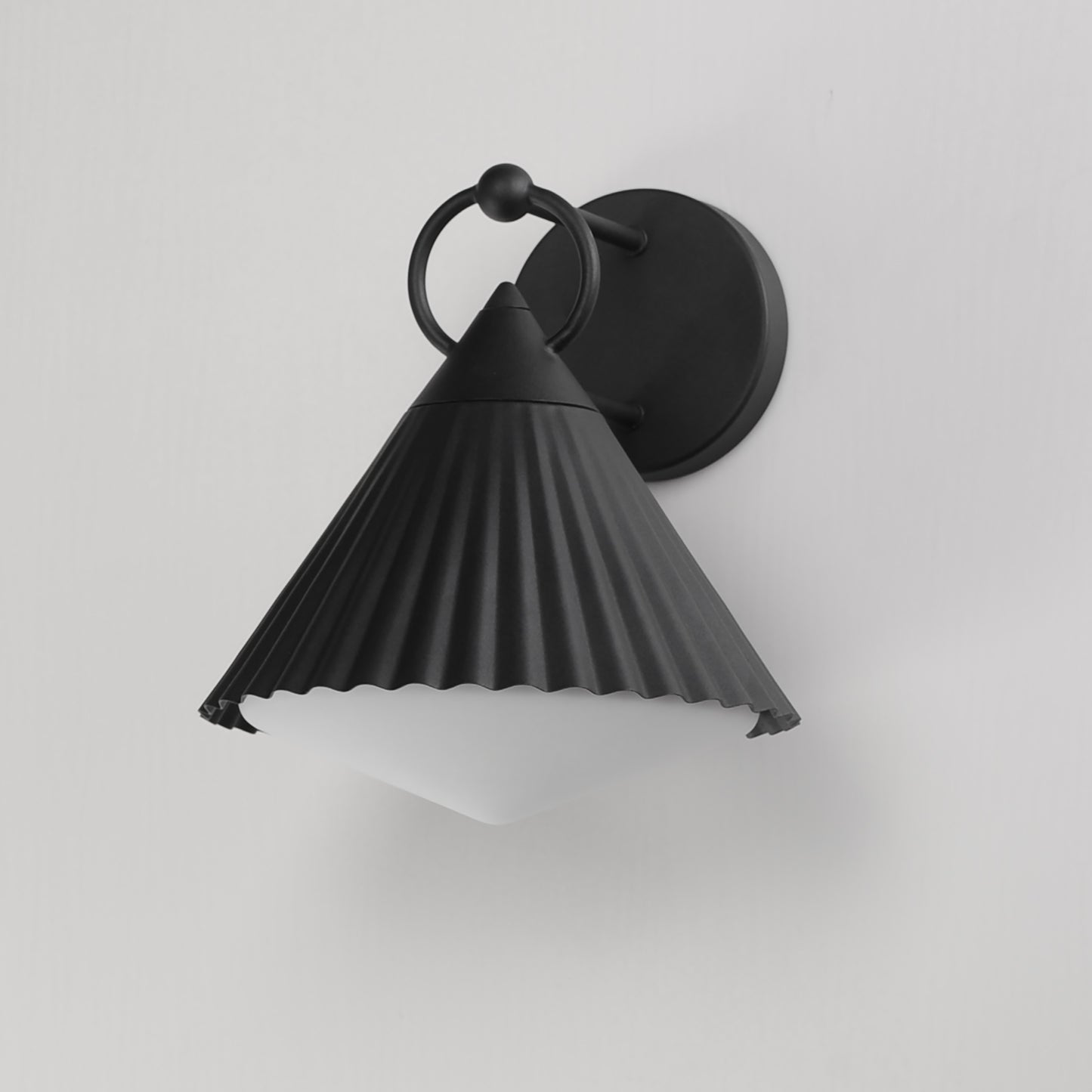 35134WTBK - Odette 12" Outdoor Wall Sconce - Black