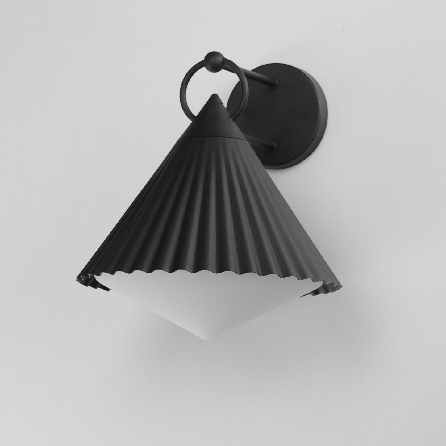 35136WTBK - Odette 14" Outdoor Wall Sconce - Black