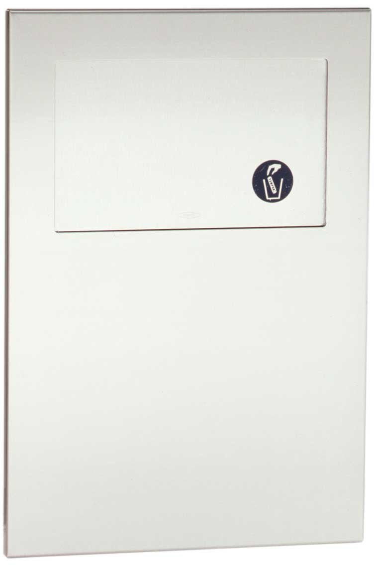 Bobrick 35303 - TrimLineSeries Stainless Steel Recessed Sanitary Napkin Disposal- Satin Finish