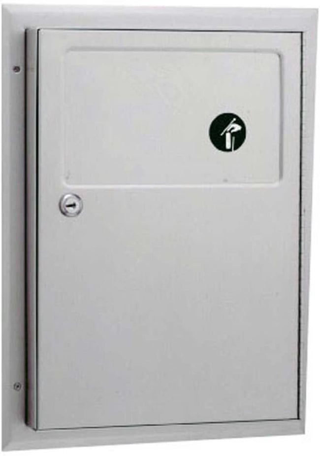 Bobrick 354 - Stainless Steel Partition Mounted Sanitary Napkin Disposal