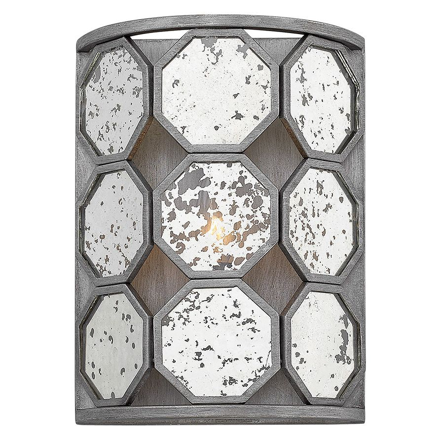 Hinkley 3560BV- Lara 9" Wide Single Light Sconce Wall Sconce in Brushed Silver