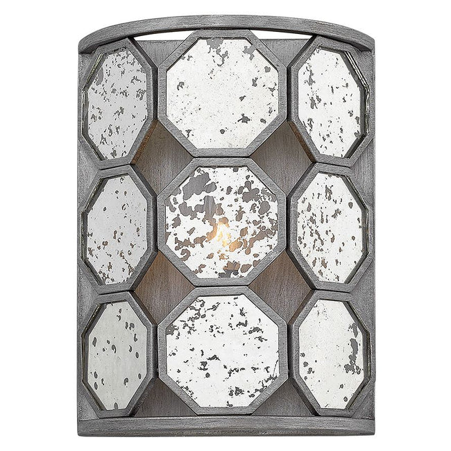 Hinkley 3560BV- Lara 9" Wide Single Light Sconce Wall Sconce in Brushed Silver
