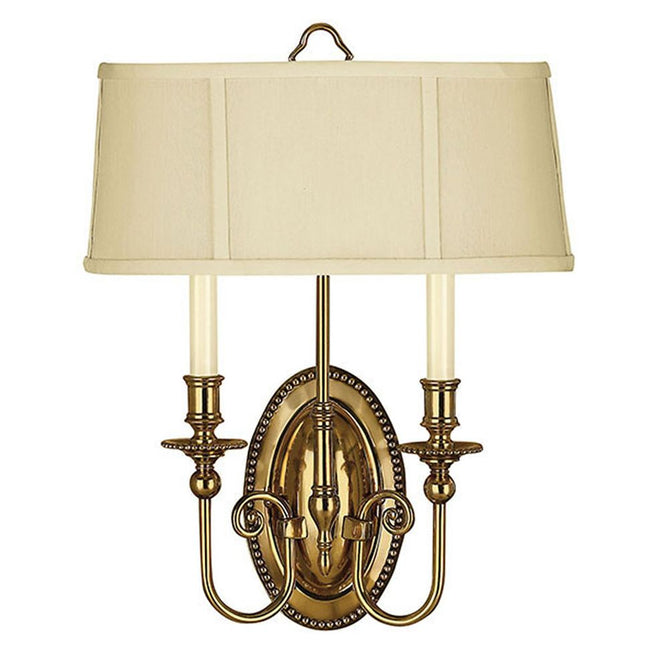 Hinkley 3610BB-Cambridge 15" Wide Two Light Sconce Wall Sconce in Burnished Brass