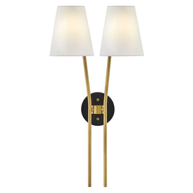 Hinkley 37382HB-Aston 14" Wide Two Light Sconce Wall Sconce in Heritage Brass