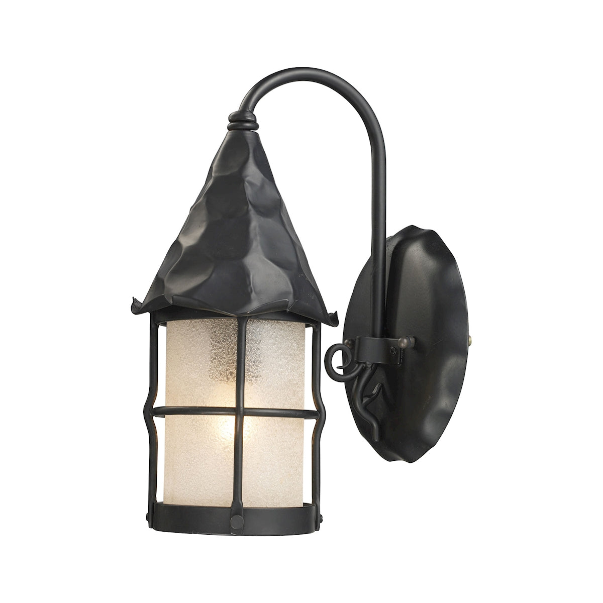 ELK Lighting 381-BK - Rustica 8" Wide 1-Light Outdoor Wall Lamp in Matte Black