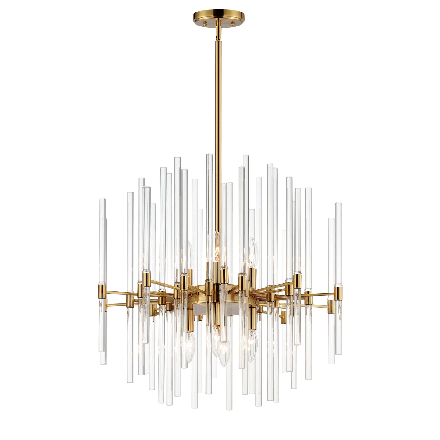 38405CLHR - 8 Light Divine 24" Chandelier - Heritage Brass