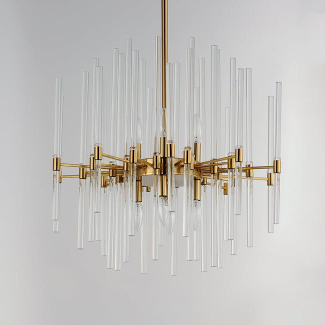 38405CLHR - 8 Light Divine 24" Chandelier - Heritage Brass