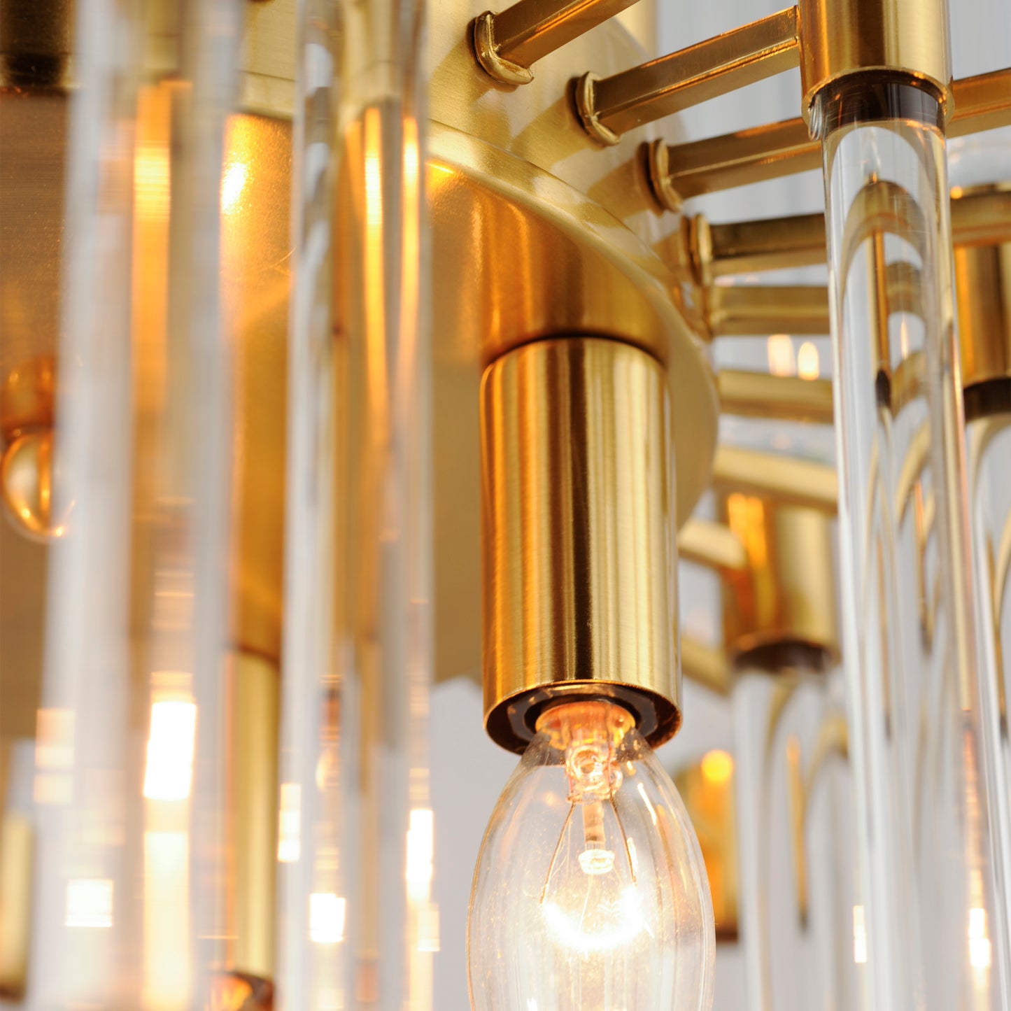 38405CLHR - 8 Light Divine 24" Chandelier - Heritage Brass