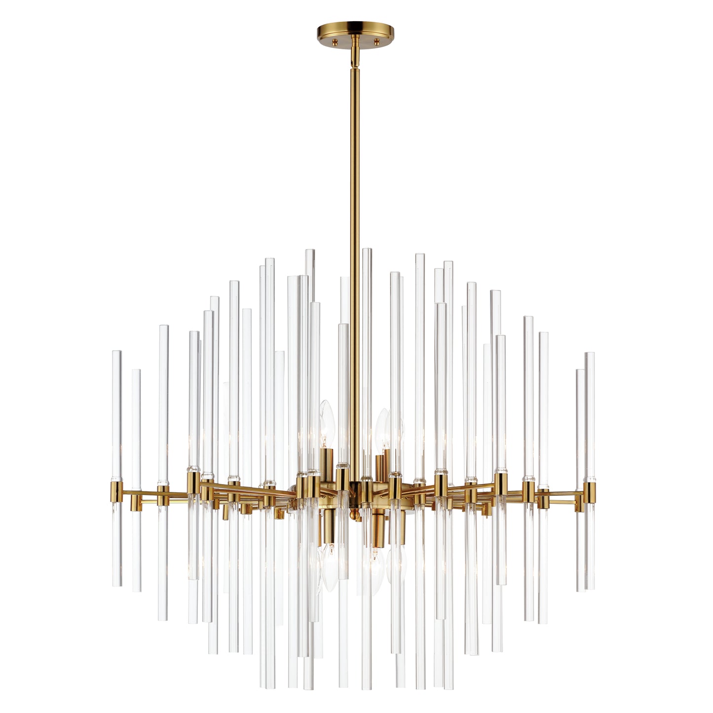 38406CLHR - 8 Light Divine 29" Pendant - Heritage Brass