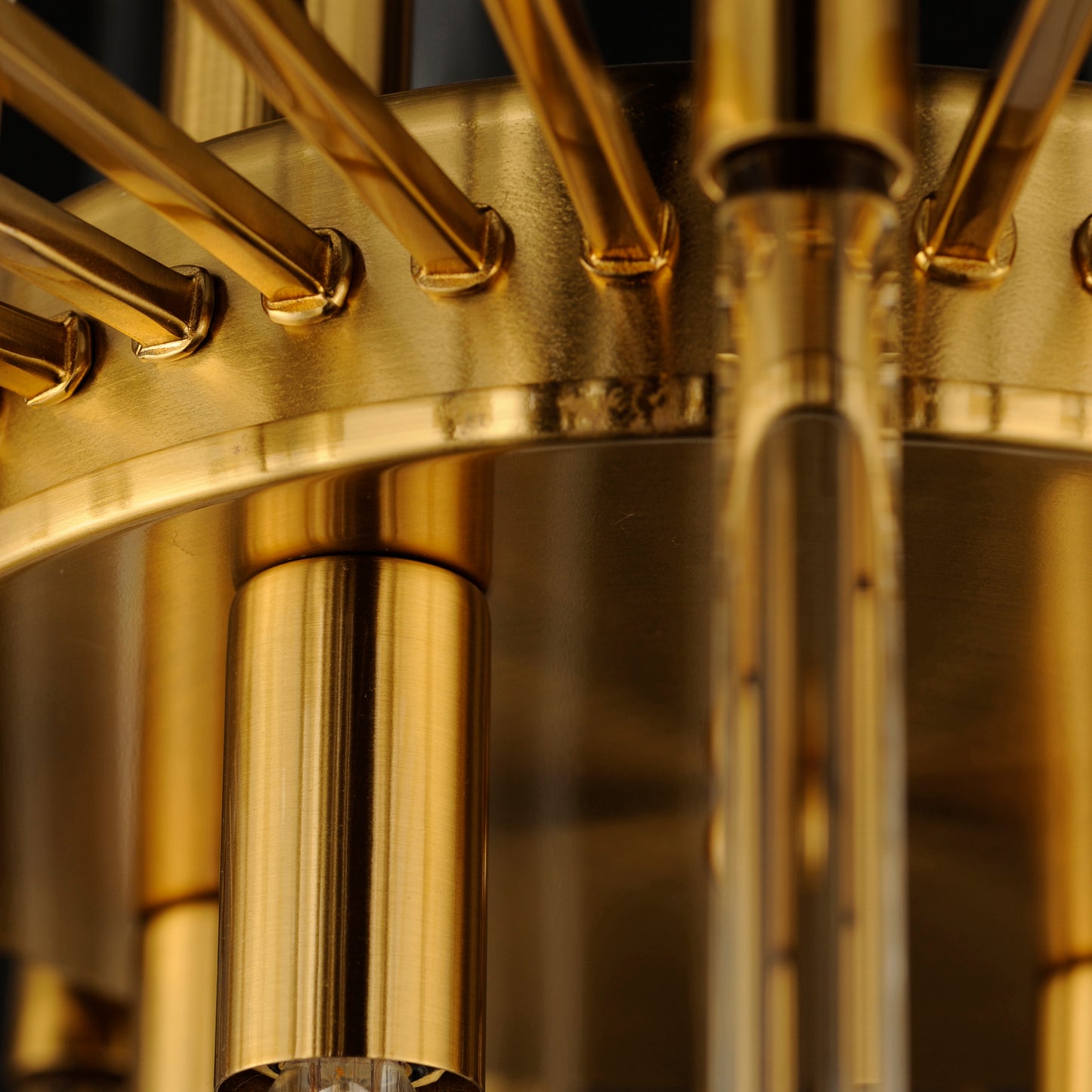 38406CLHR - 8 Light Divine 29" Pendant - Heritage Brass