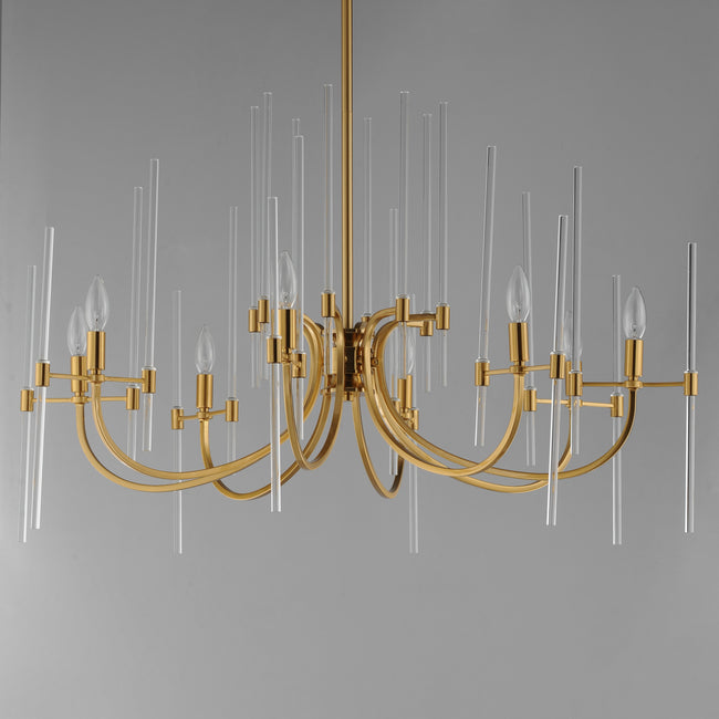 38408CLHR - 8 Light Divine 38" Chandelier - Heritage Brass