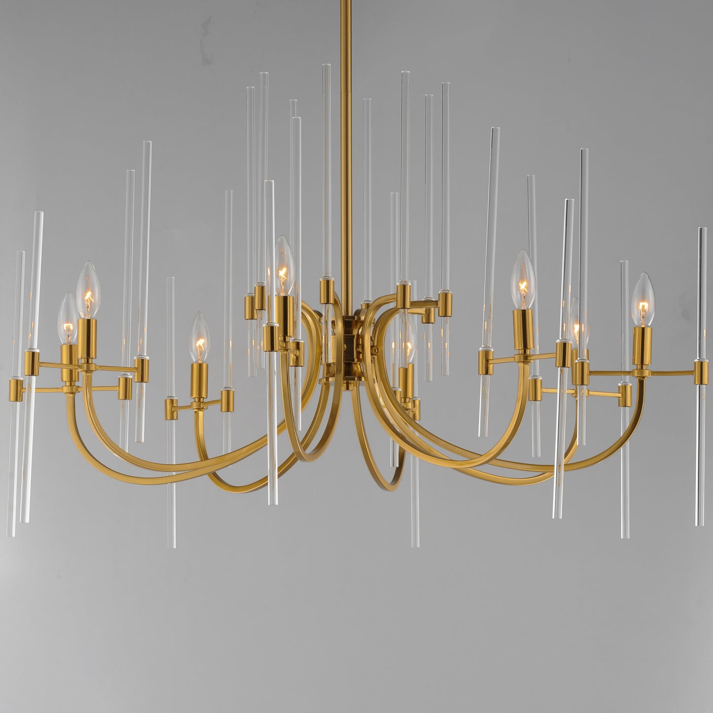 38408CLHR - 8 Light Divine 38" Chandelier - Heritage Brass