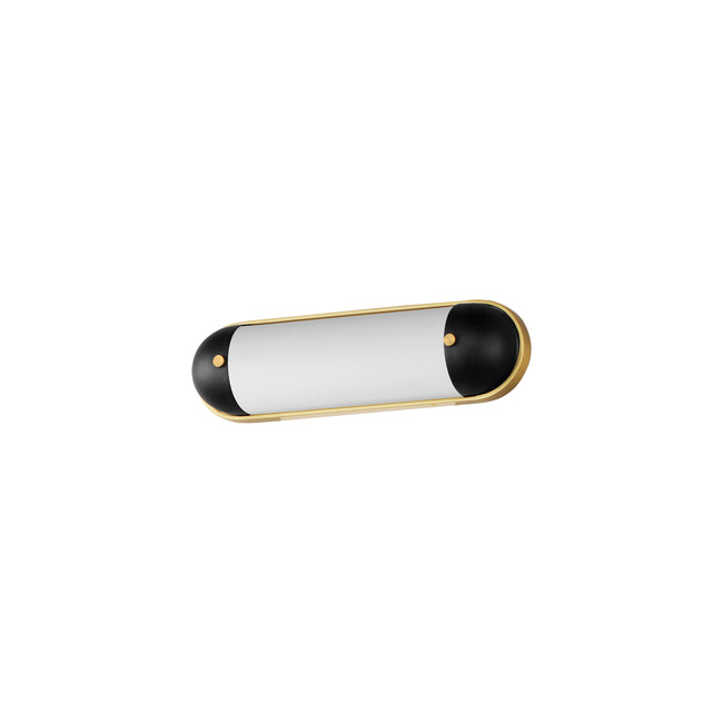 39561SWBKNAB - Capsule 18" LED Bath Vanity Light CCT Select - Black / Natural Aged Brass