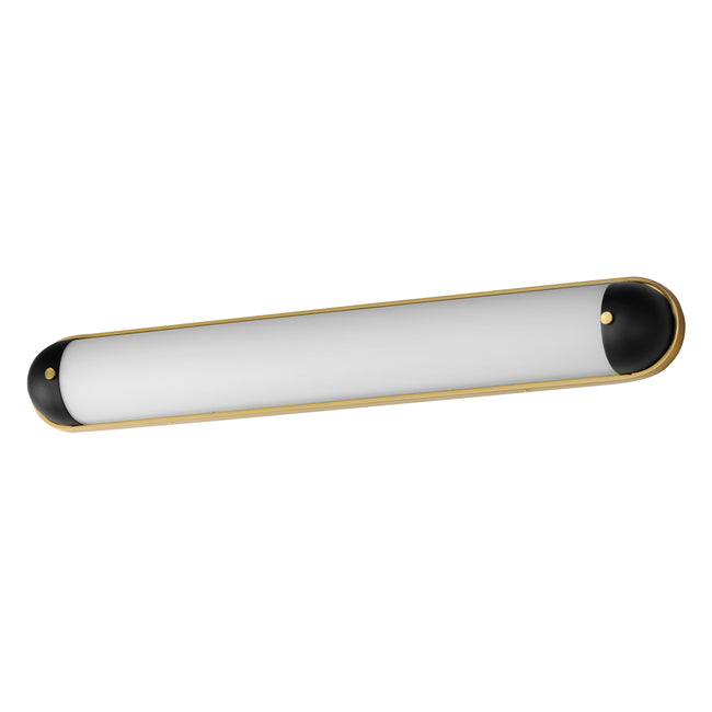 39564SWBKNAB - Capsule 36" LED Bath Vanity Light CCT Select - Black / Natural Aged Brass