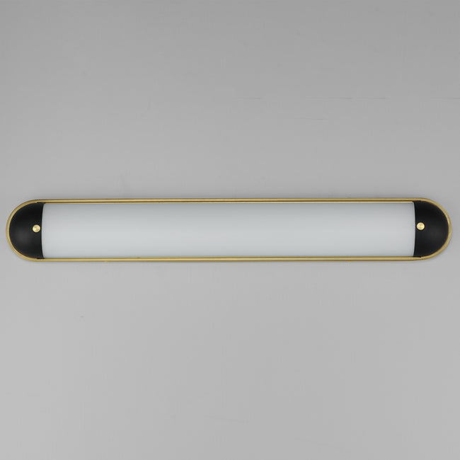 39564SWBKNAB - Capsule 36" LED Bath Vanity Light CCT Select - Black / Natural Aged Brass