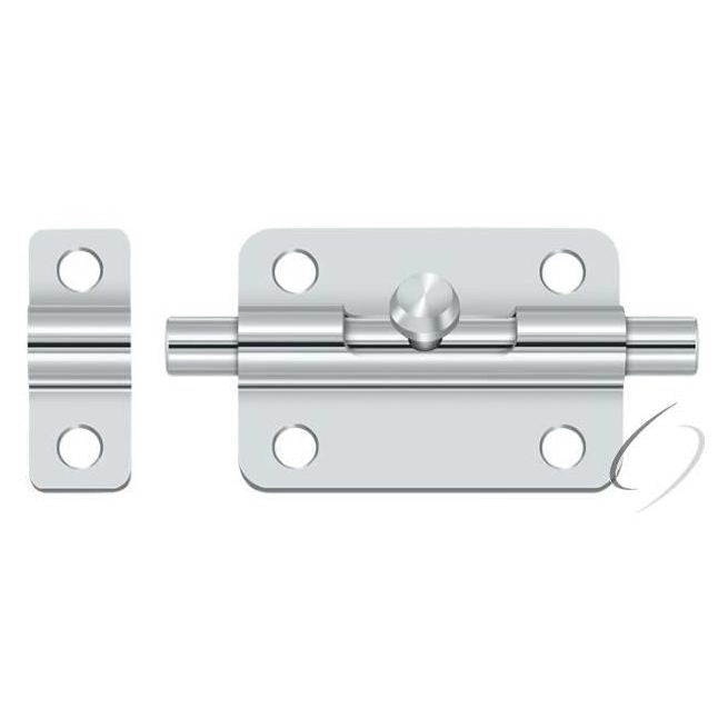 3BBU26 3" Barrel Bolt; Bright Chrome Finish