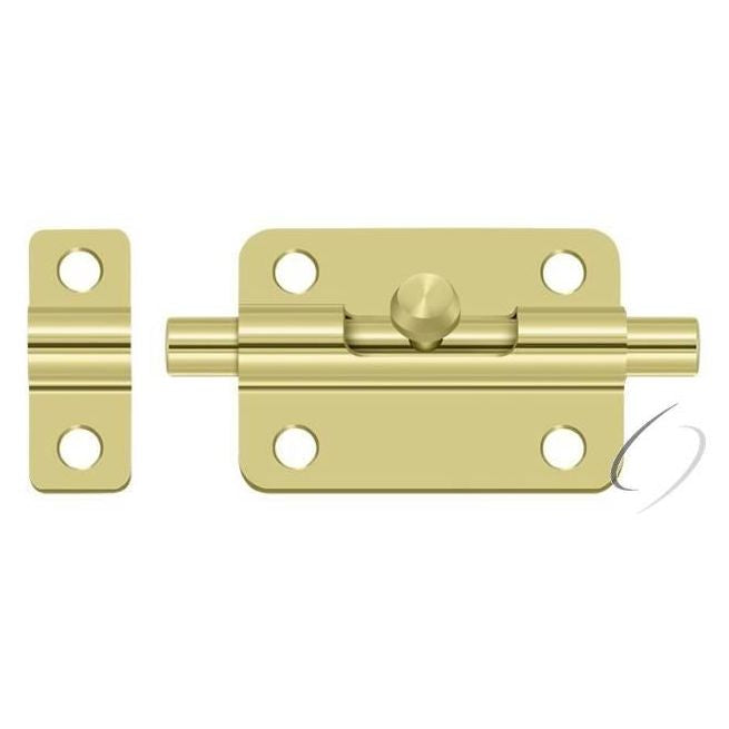 3BBU3 3" Barrel Bolt; Bright Brass Finish