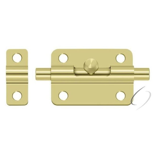 3BBU3 3" Barrel Bolt; Bright Brass Finish