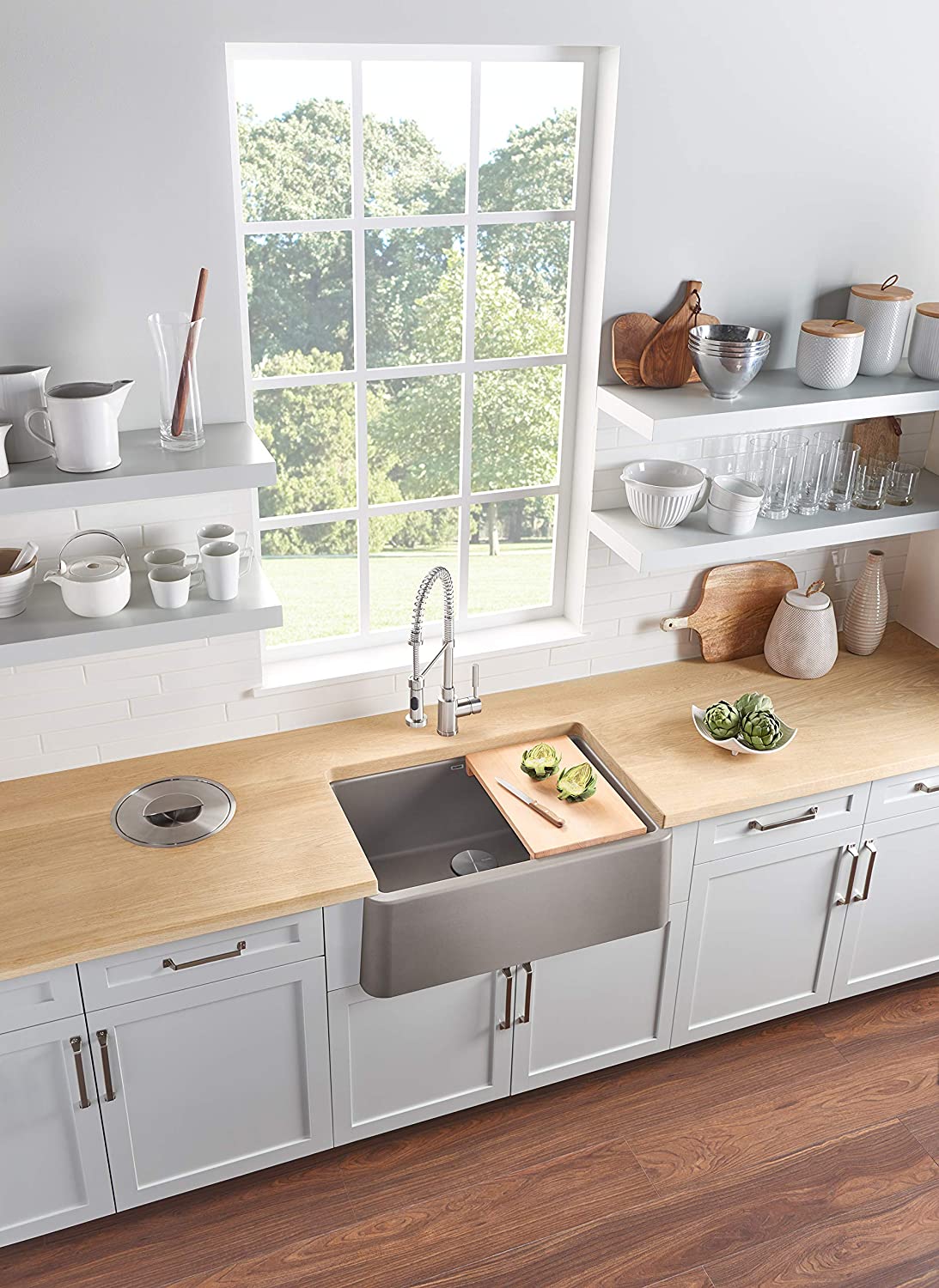 Ikon 30" Apron  Kitchen Sink Single Bowl - Truffle