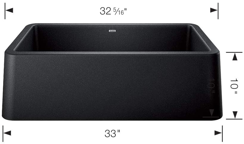 Ikon 33" Apron Kitchen Sink Single Bowl - Anthracite