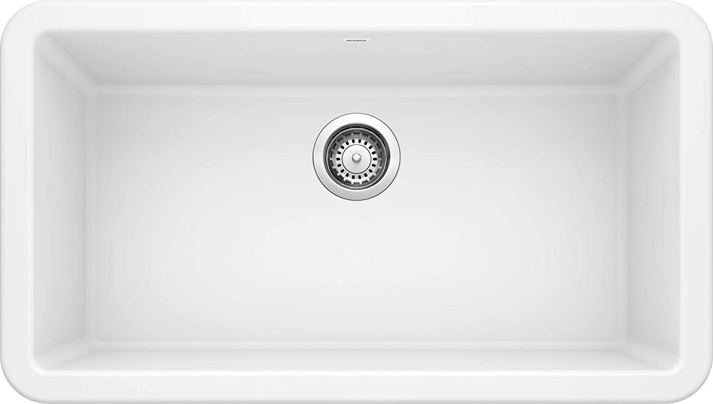 Ikon 33" Apron Kitchen Sink Single Bowl - White
