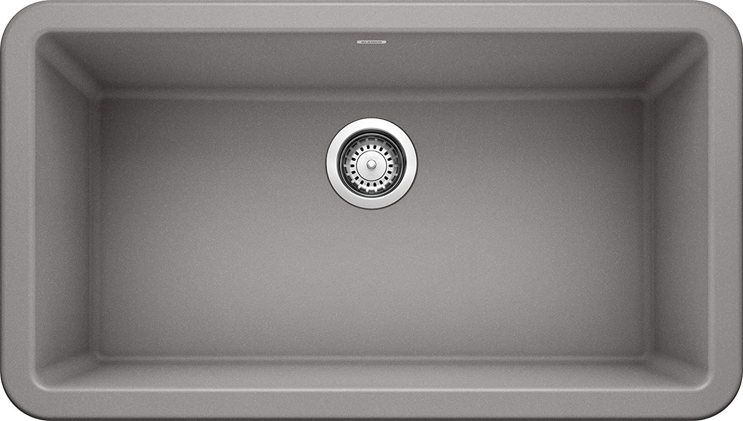 Ikon 33" Apron Kitchen Sink Single Bowl - Metallic Gray